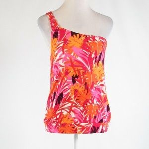 Colorful one shoulder top